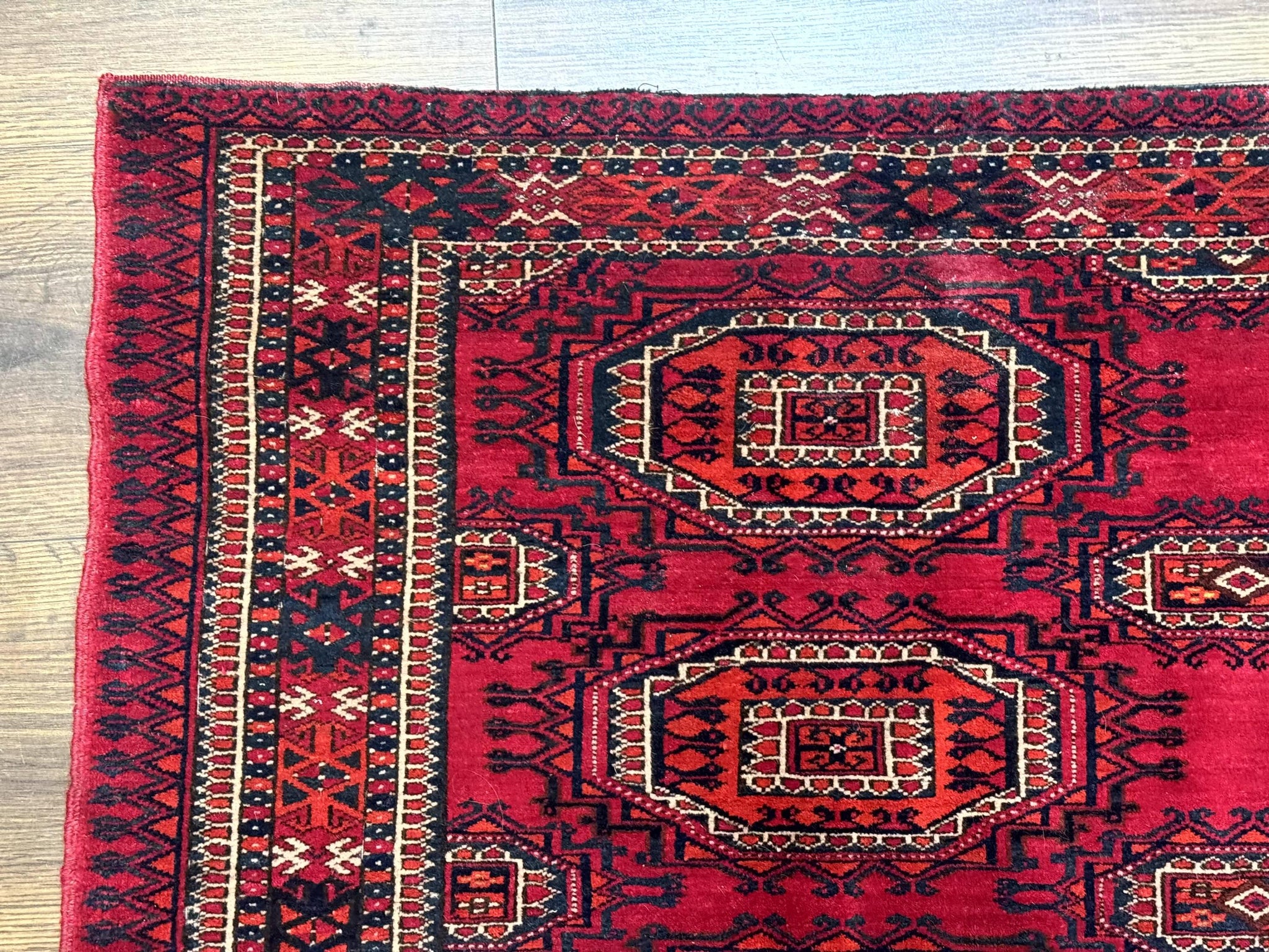 Antique Turkoman Salor Rug, Turkoman Textile, Fine 400 KPSI, Red, Persian Tribal Rug by Jewel Rugs