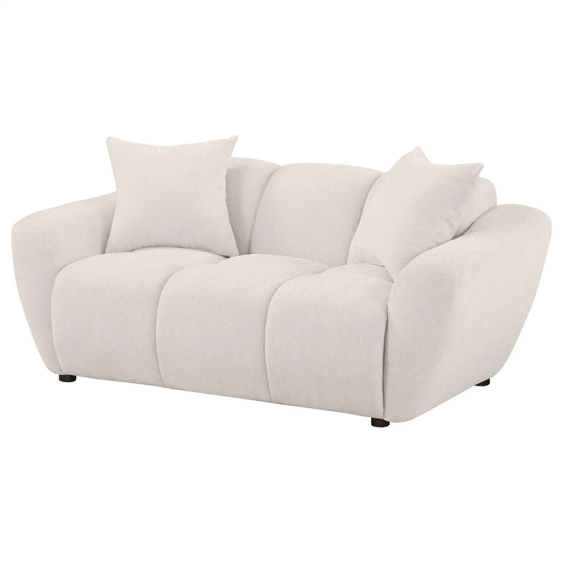 Destino Chenille Upholstered Splayed Arm Loveseat Greige by Unique Piece Furniture