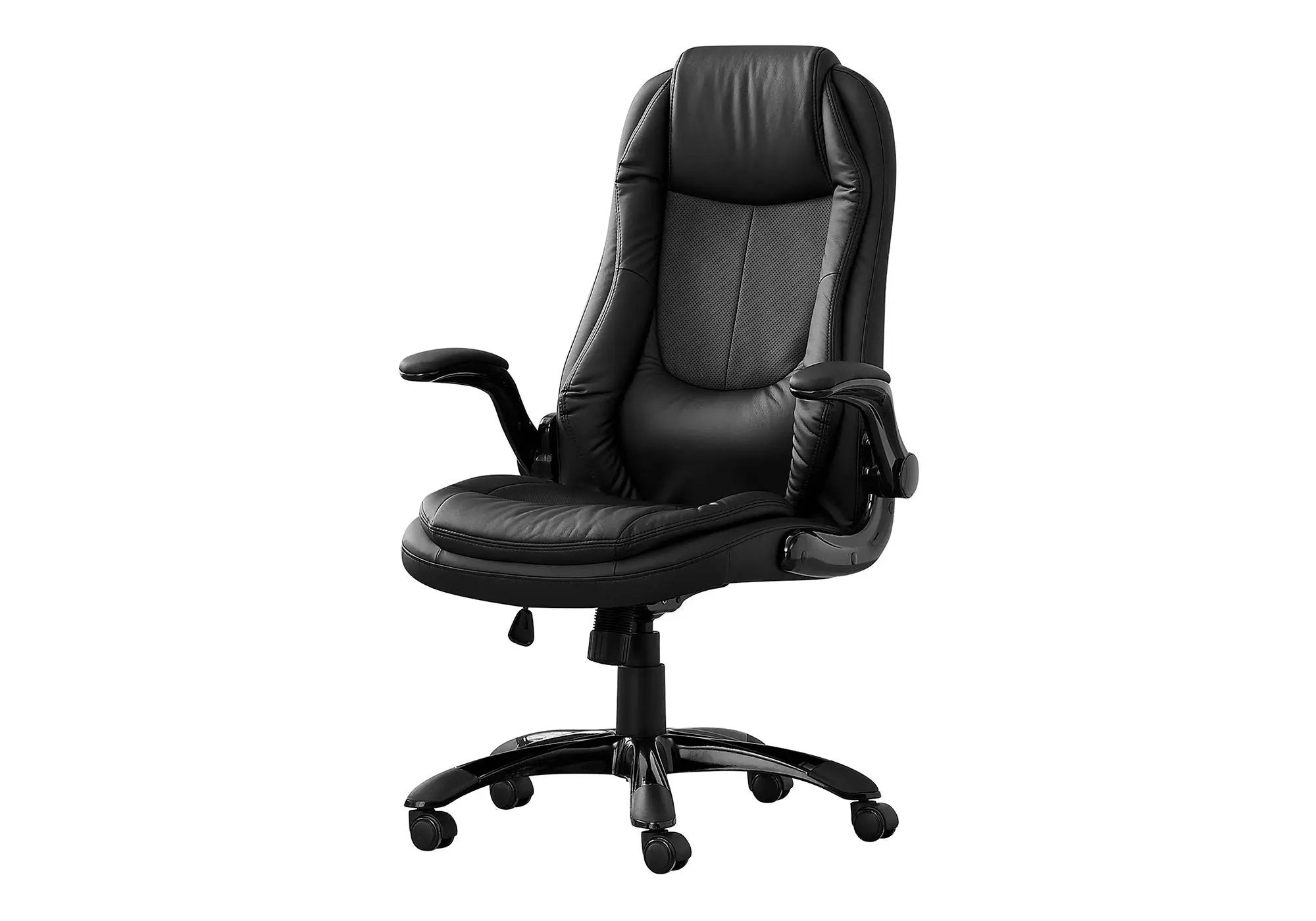 Office Chair, Adjustable Height, Swivel, Ergonomic, Armrests, Contemporary & Modern - Black by HouseOfZazla