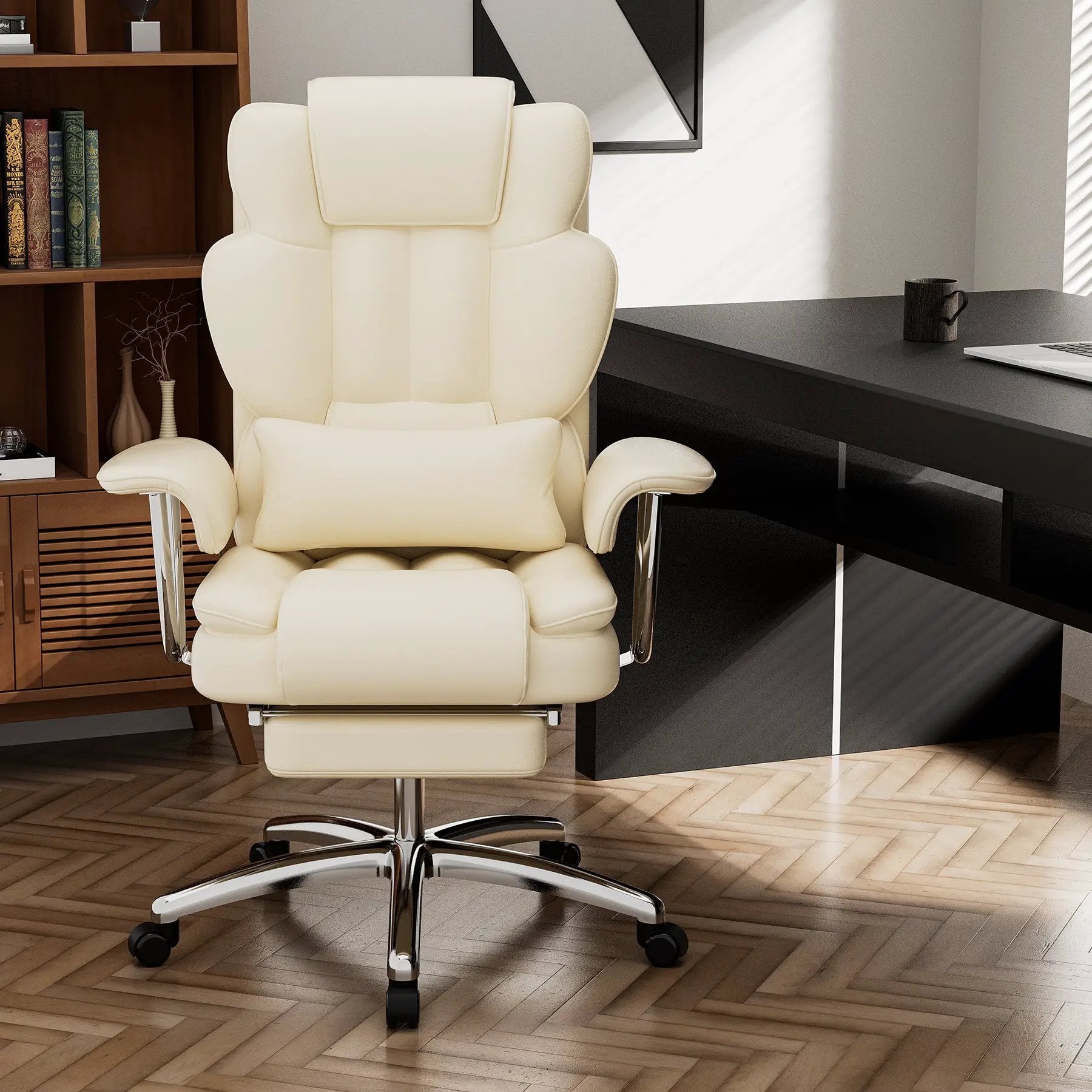 Big and Tall Executive Office Chair with Footrest by HouseOfZazla