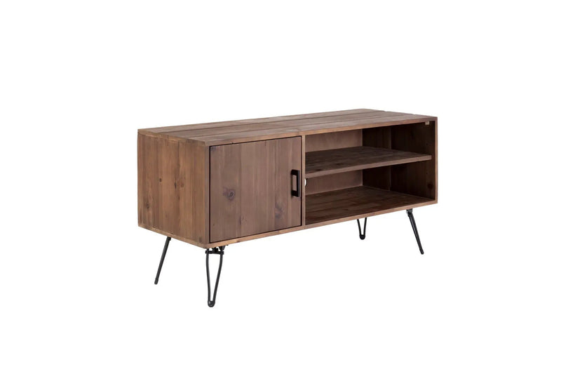 Simple, Modern, Vintage Reclaimed Wood TV Stand Media Table For Living Room - Natural by HouseOfZazla
