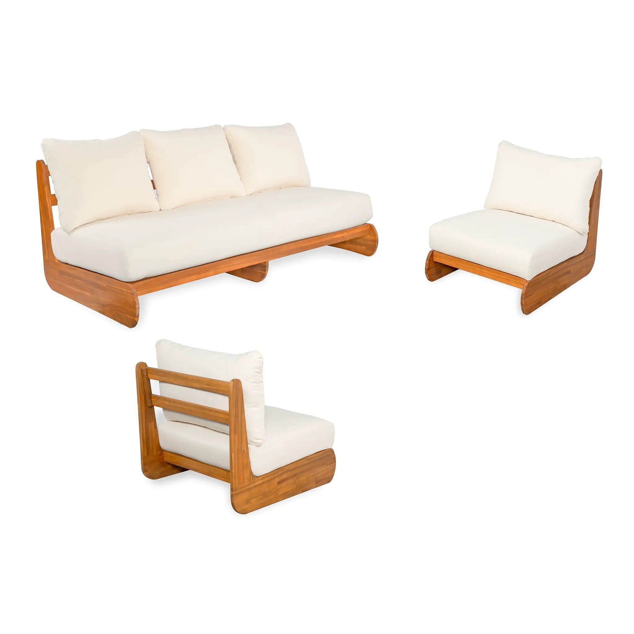 Outdoor Acacia Lazy 5 Seater Chat Set by HouseOfZazla