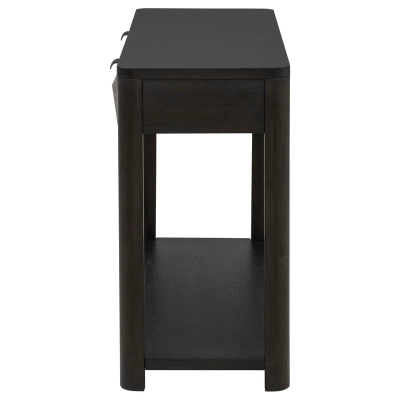 Marcelo Sofa Console Table with 2 Drawers and Shelf Coffee by Unique Piece Furniture
