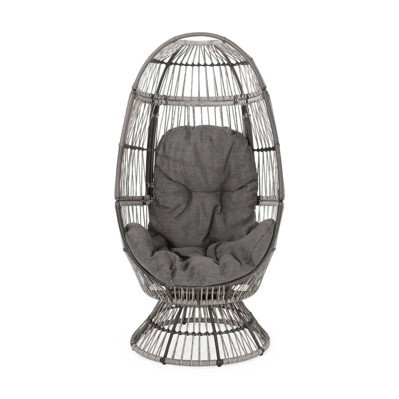 Patio Swivel Basket Egg Chair With Cushion by HouseOfZazla