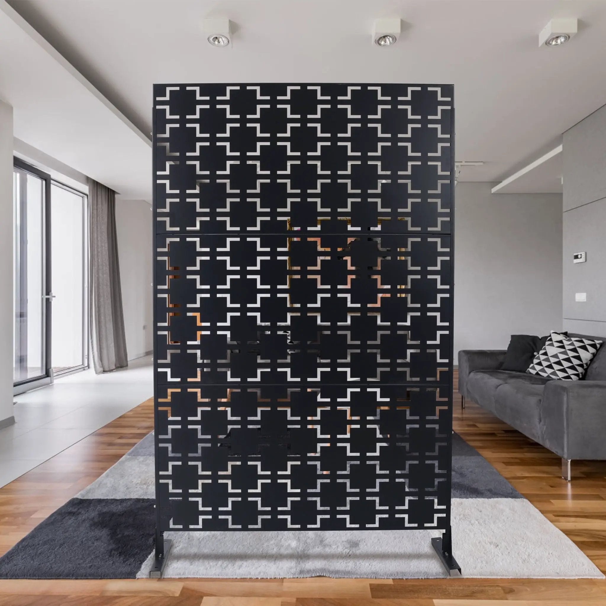 Outdoor & Indoor Metal Privacy Freestanding Decorative Screen by HouseOfZazla