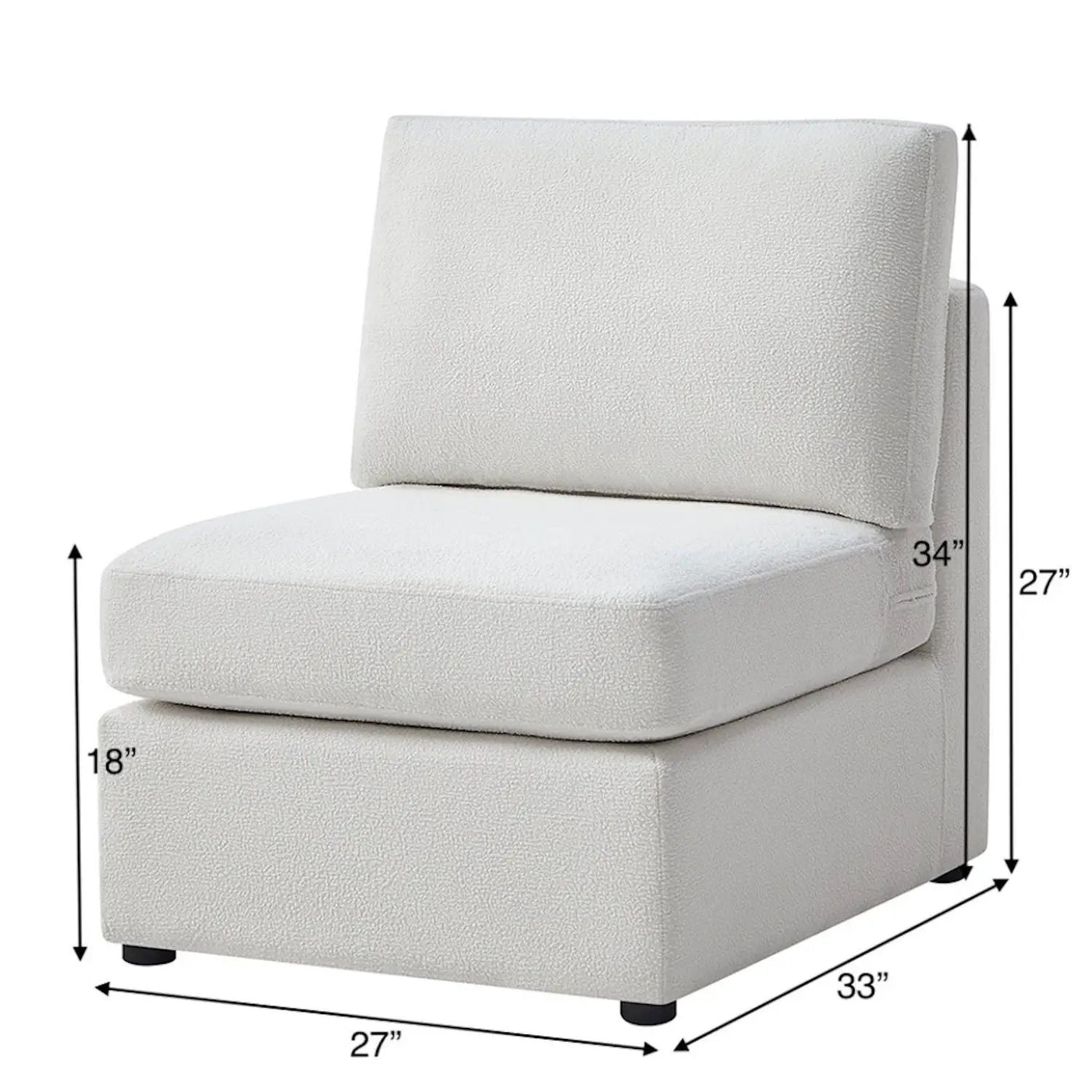 Chauncy - Armless Slipper Chair by HouseOfZazla