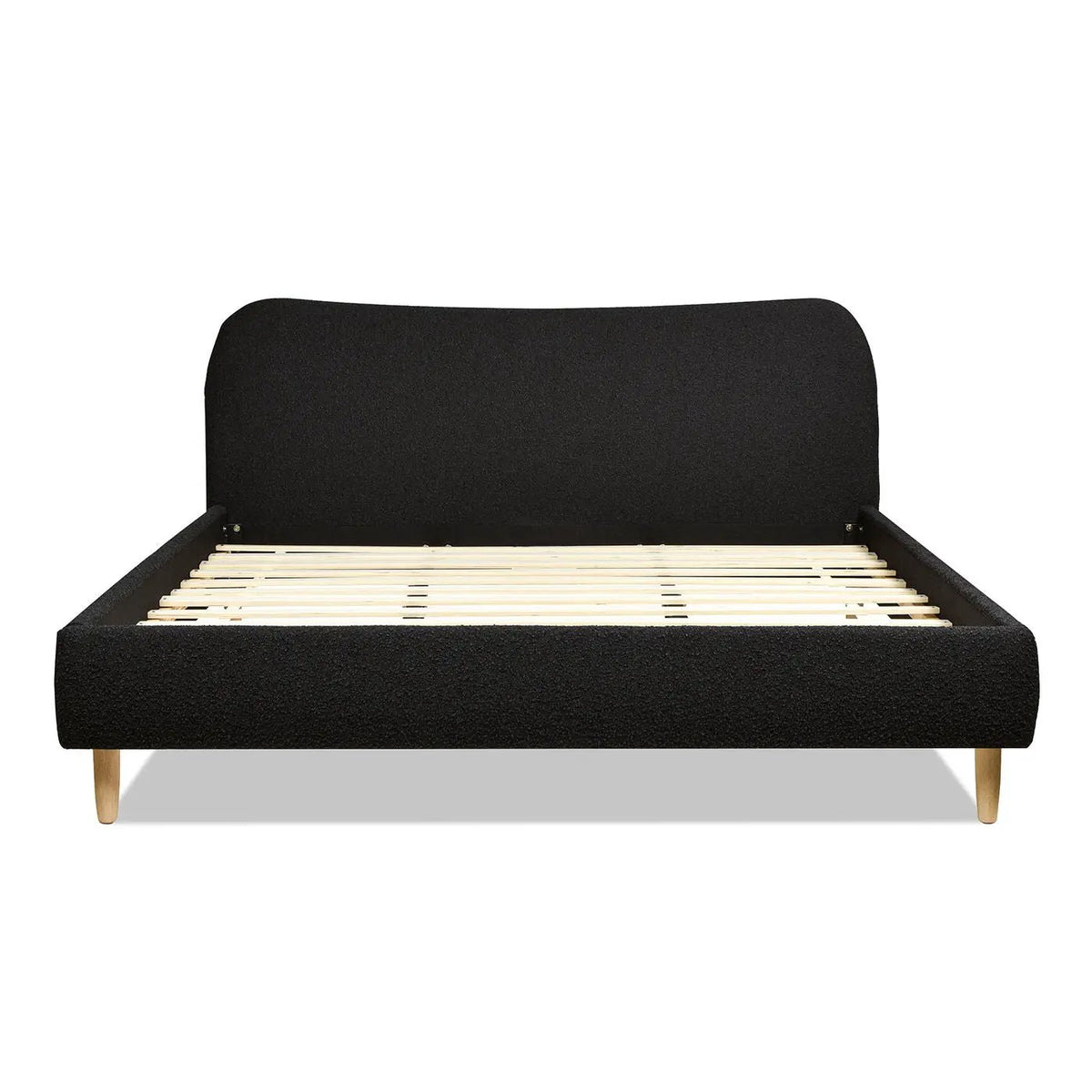 Roman - Curved Headboard Upholstered Platform Bed, photo 38 of 42