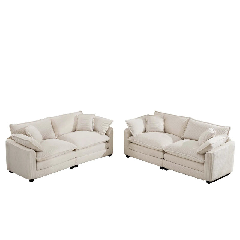 Elegant Oversized Sectional Sofa Set With Deep Seats And Flexible Layout by Unique Piece Furniture