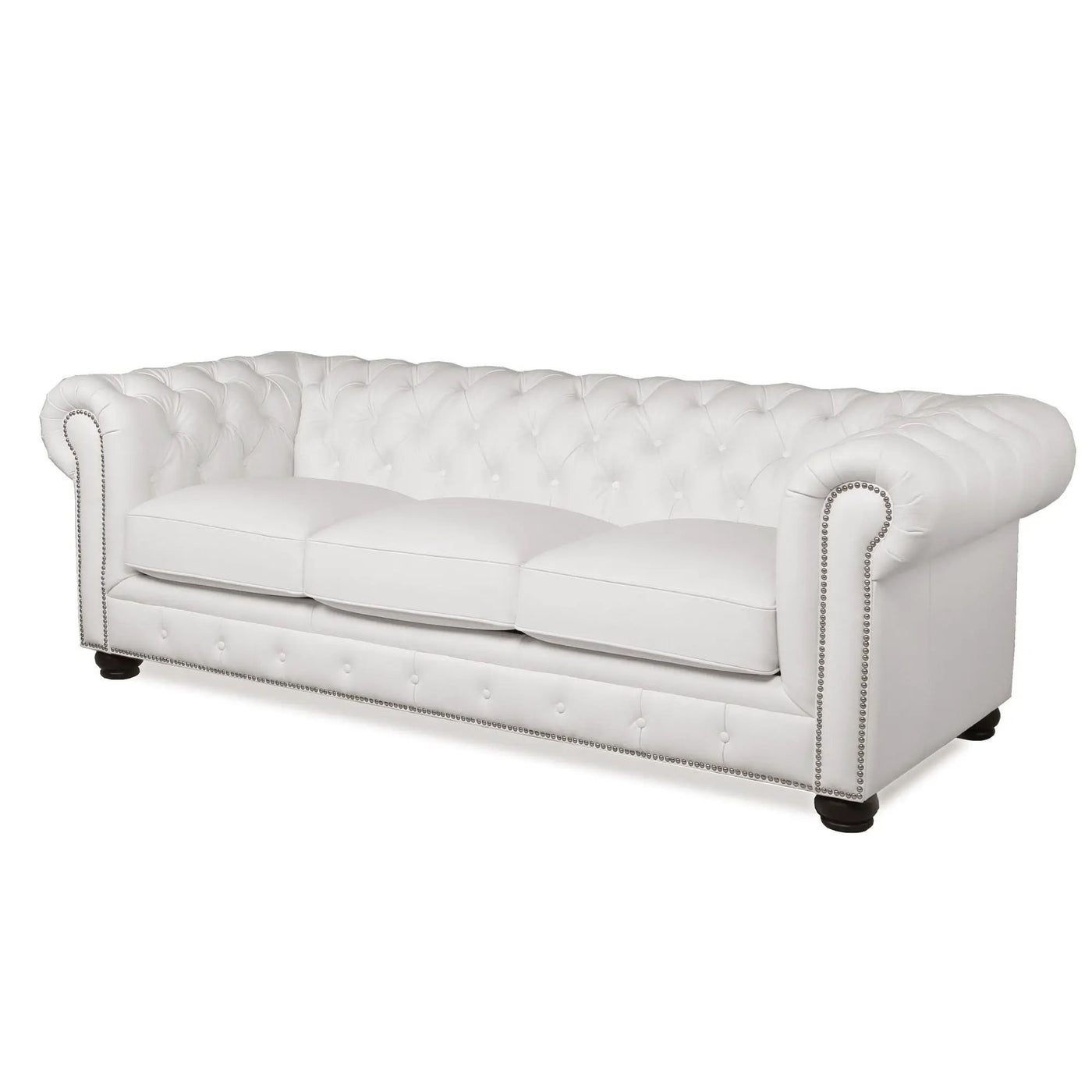Traditional Tufted Chesterfield Nailhead Sofa by Unique Piece Furniture