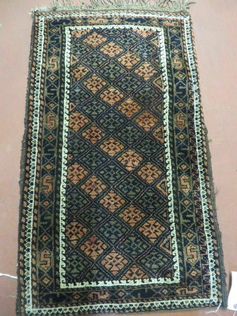 2' X 3' Antique Handmade Pakistani Bokhara Turkoman Balouchi Wool Rug Mat Nice by Jewel Rugs