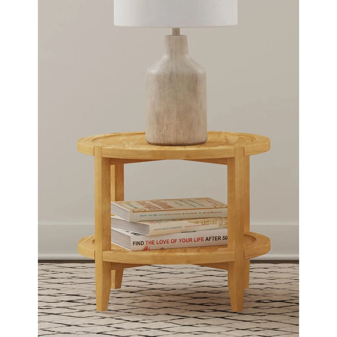 Isbell - Round Table With Storage Shelf by HouseOfZazla