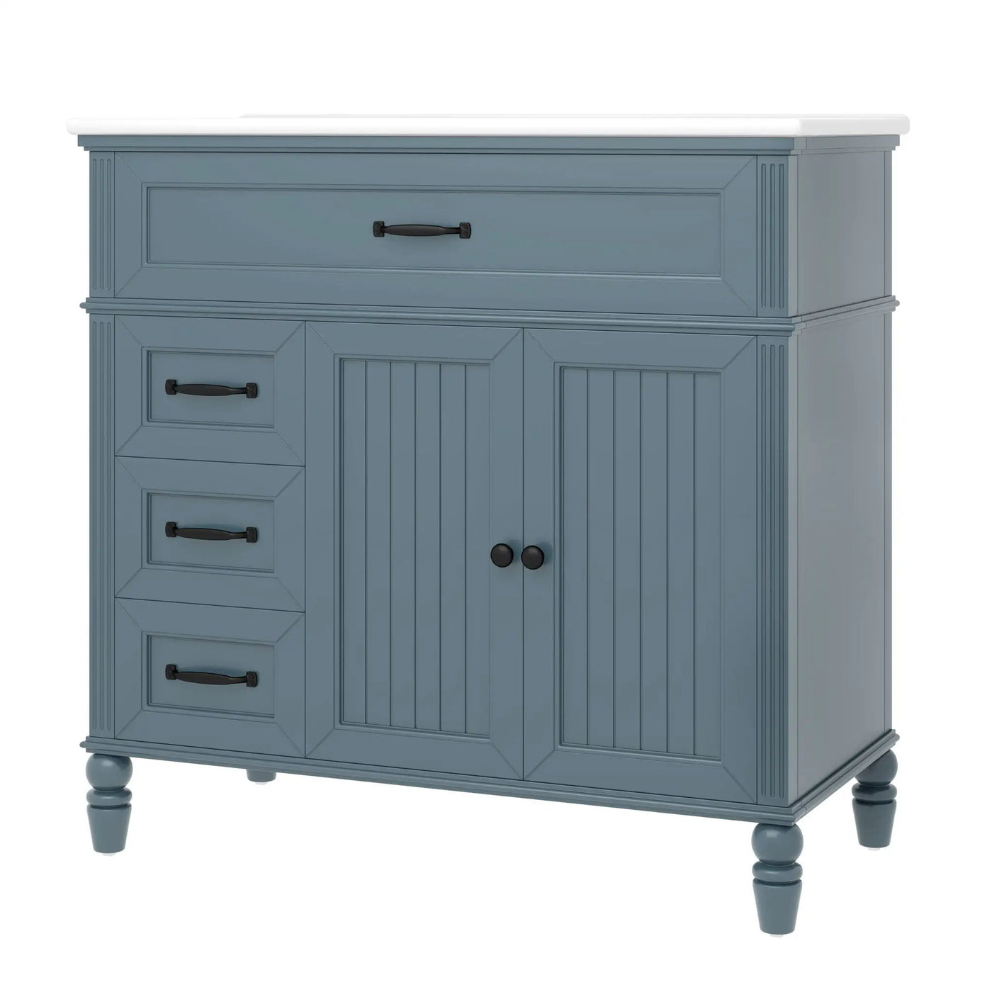 Bathroom Vanity With Sink, 2 Doors 2 Drawers, Freestanding Design by HouseOfZazla