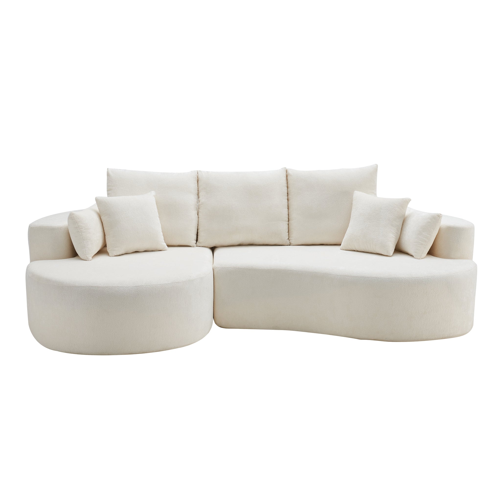 106 in. 2-Piece Fabric Cloud Curved Sectional Chenille Sofa with Chaise by HouseOfZazla