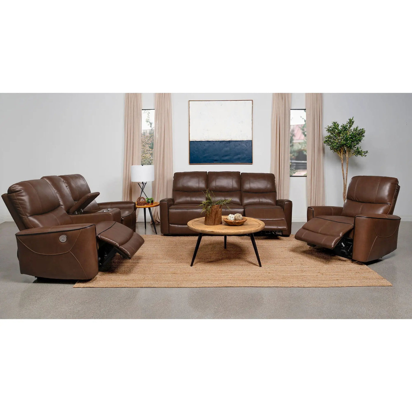 Ashland - Power Reclining Sofa With USB Charging by HouseOfZazla