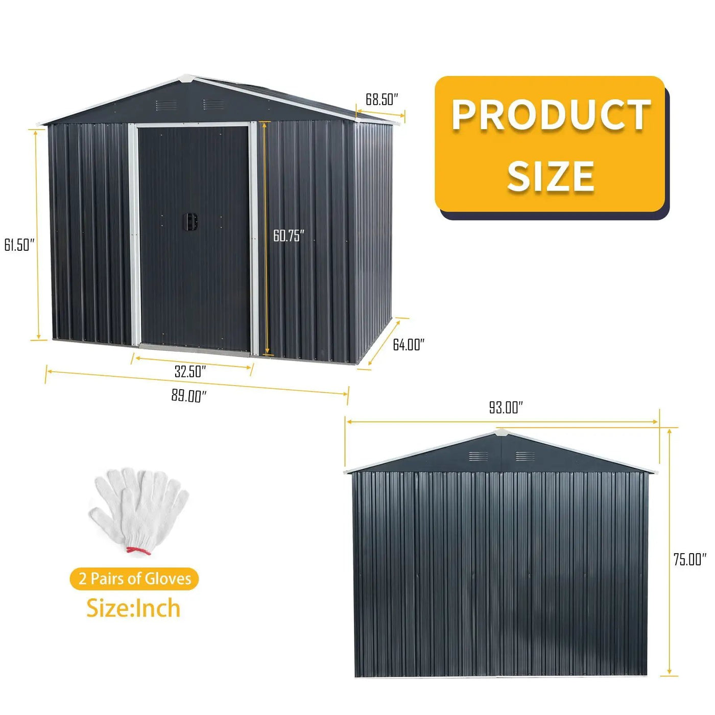Outdoor Metal Storage Shed With Floor Base by HouseOfZazla