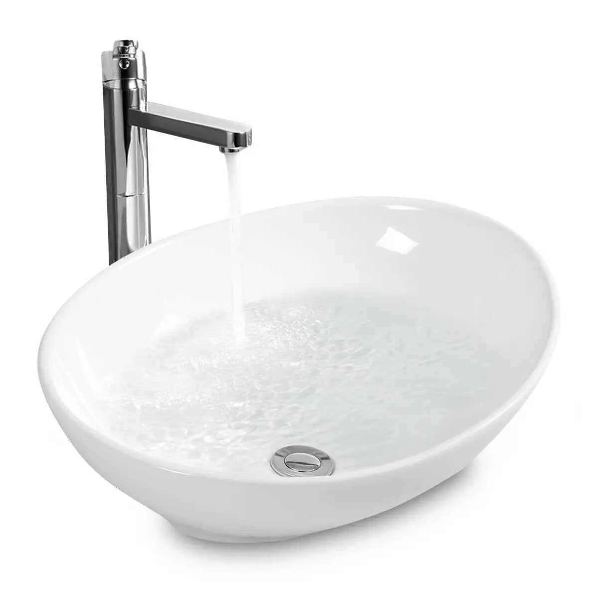 Oval Bathroom Basin Ceramic Vessel Sink by DirectDeals