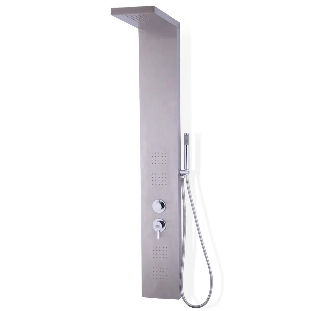 55 Inch Brushed Stainless Steel Shower Panel Rainfall Waterfall by DirectDeals