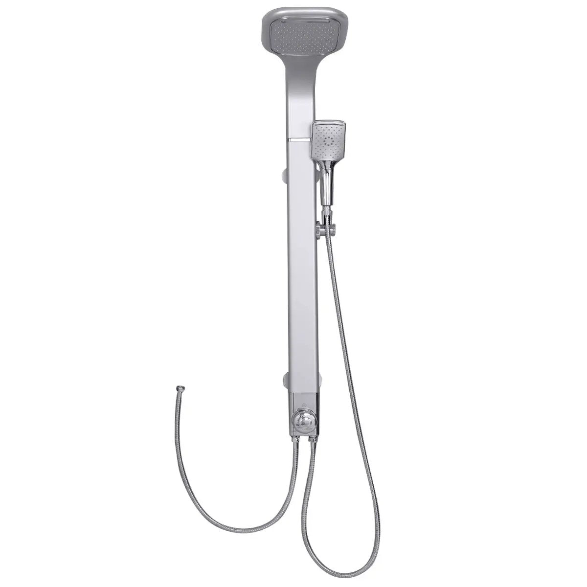 44 Inch Aluminium Alloy Panel Rainfall Shower Column with Hand Shower by DirectDeals
