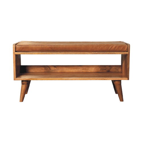 Solid Wood Bench With Upholstered Sea by HouseOfZazla