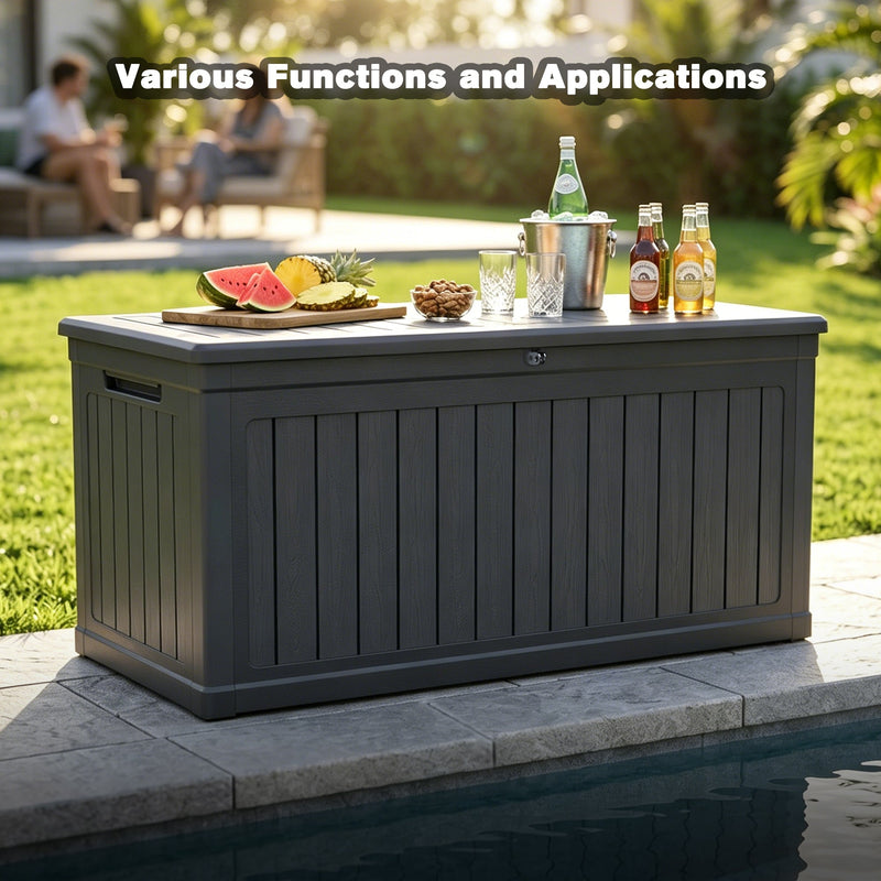 260 Gallon Large Outdoor Storage XXL Deck Box by HouseOfZazla
