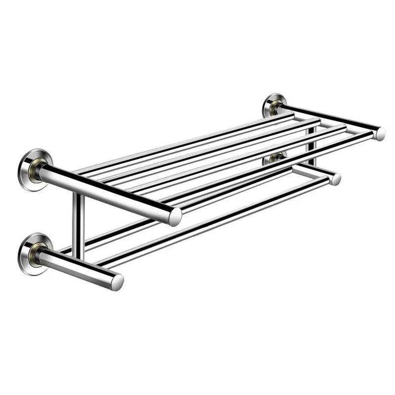 24 Inch Wall Mounted Stainless Steel Towel Storage Rack with 2 Storage Tier by DirectDeals
