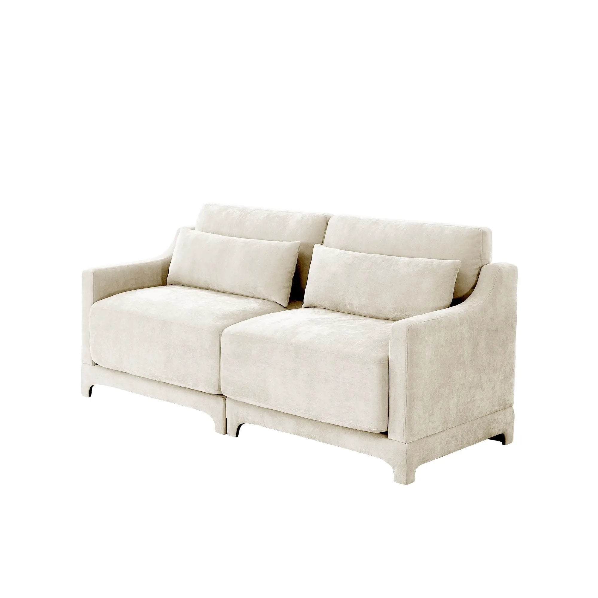 Elegant Sofa With Ergonomic Design And Lumbar Pillows by Unique Piece Furniture