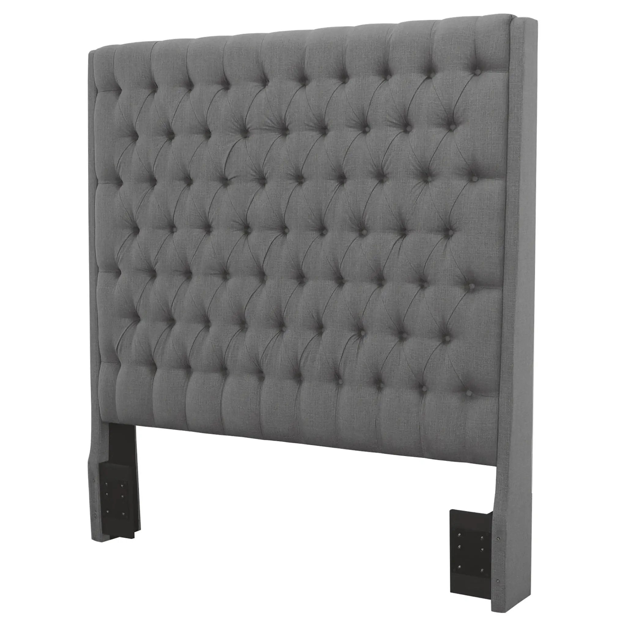 Camille Upholstered Queen Panel Headboard Grey by Unique Piece Furniture