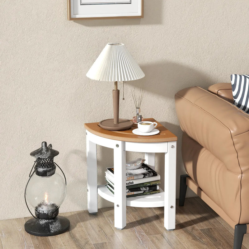 Heavy Duty Corner Shower Bench Stool with Storage Shelf for Shaving Legs by DirectDeals