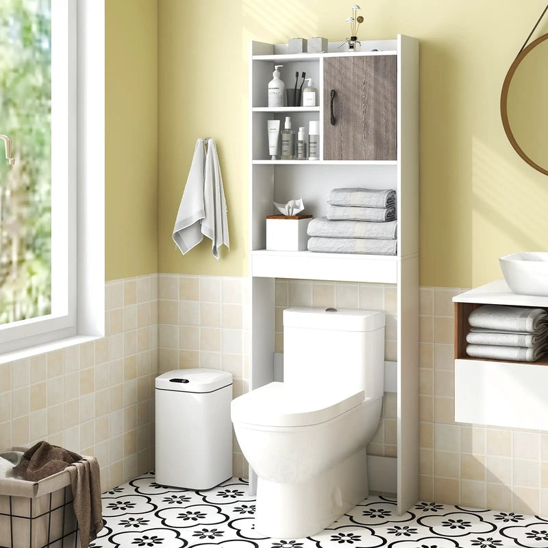 4-Tier Space-saving Toilet Sorage Cabinet with Open Shelves by DirectDeals