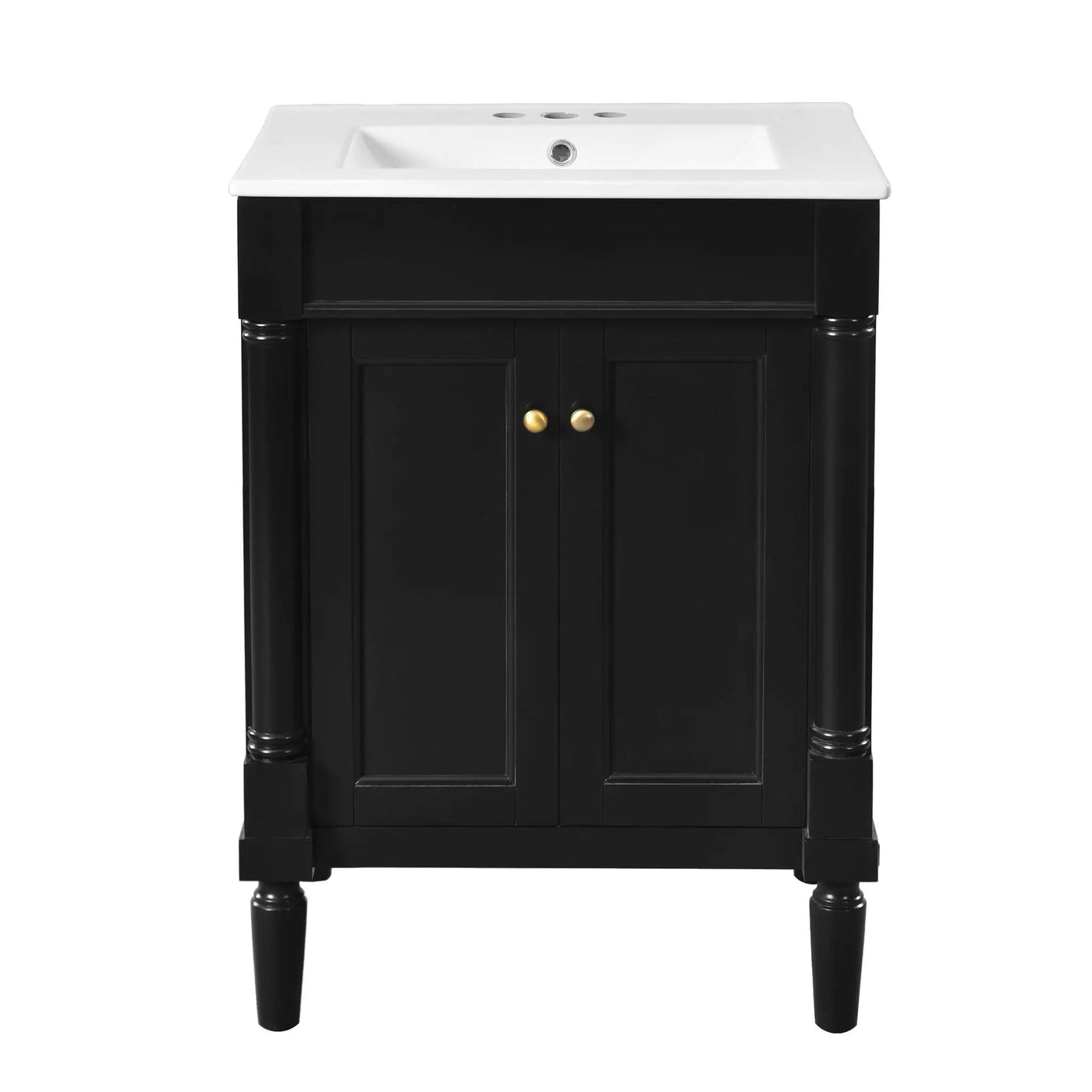 Bathroom Vanity With Top Sink, 2 Tier Storage Cabinet by HouseOfZazla