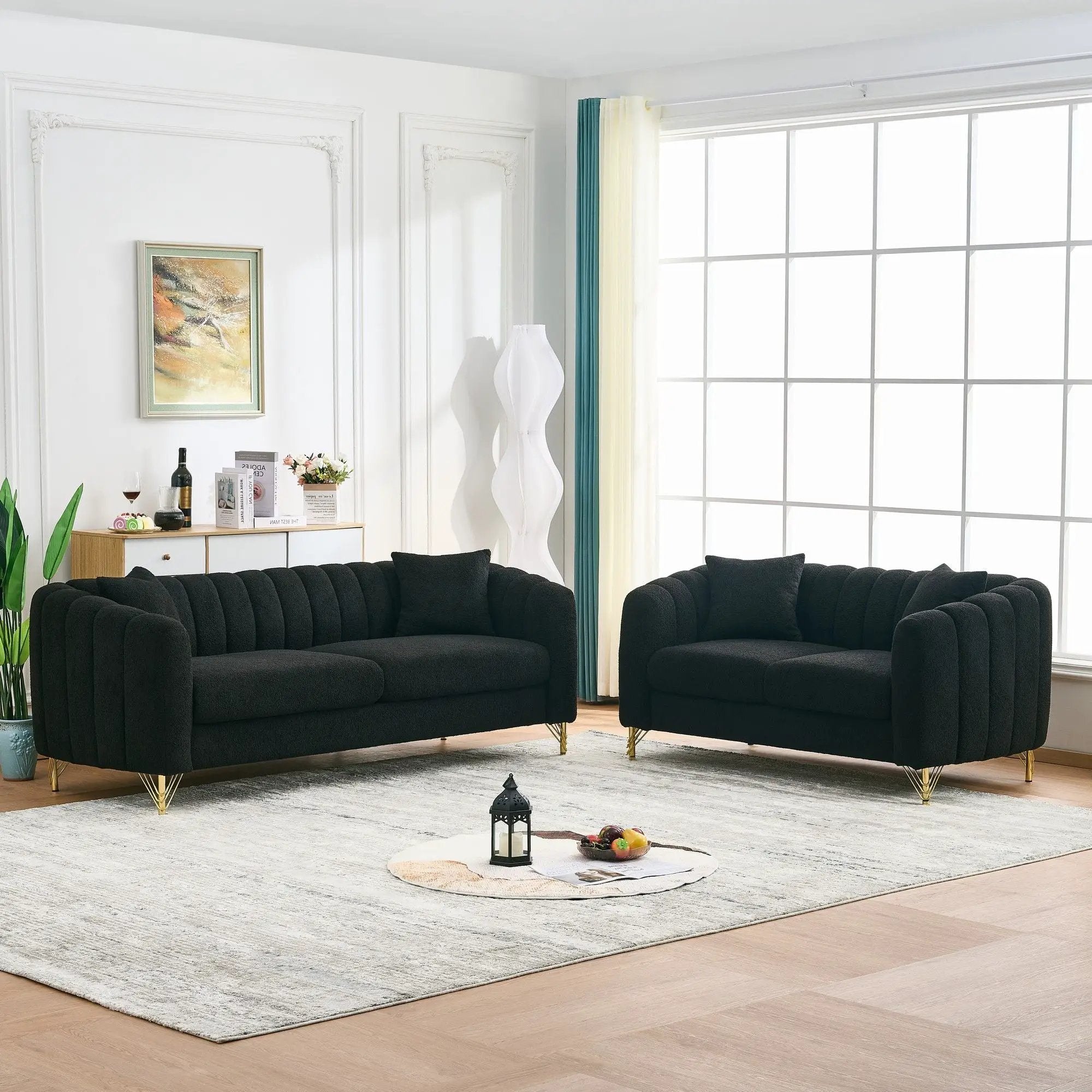 Oversized Sofa, Deep Tufted Couch by Unique Piece Furniture