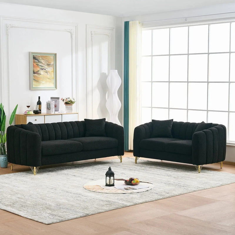Oversized Sofa, Deep Tufted Couch by Unique Piece Furniture