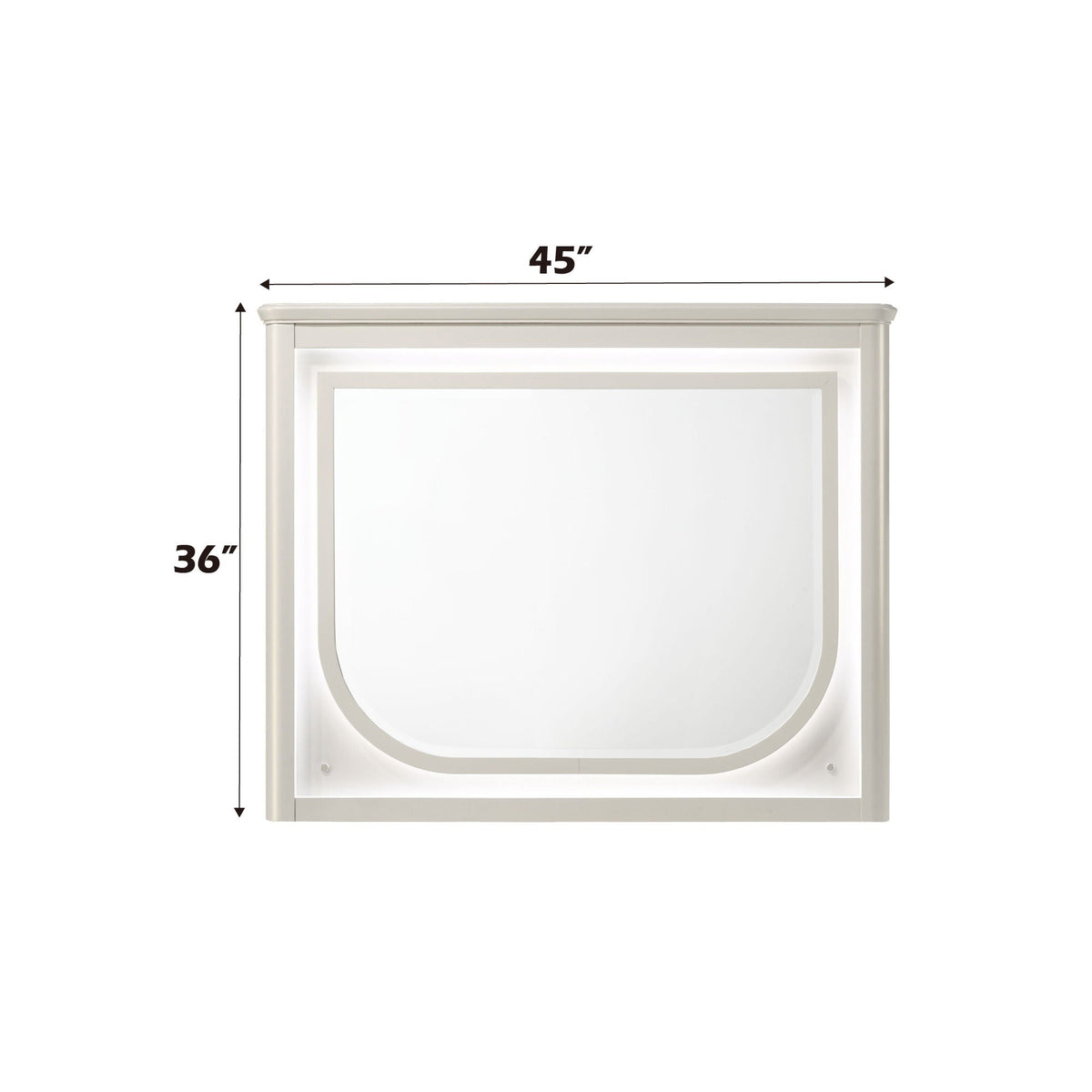 Laveda Mirror With LED with Integrated Lighting - White, photo 4 of 4