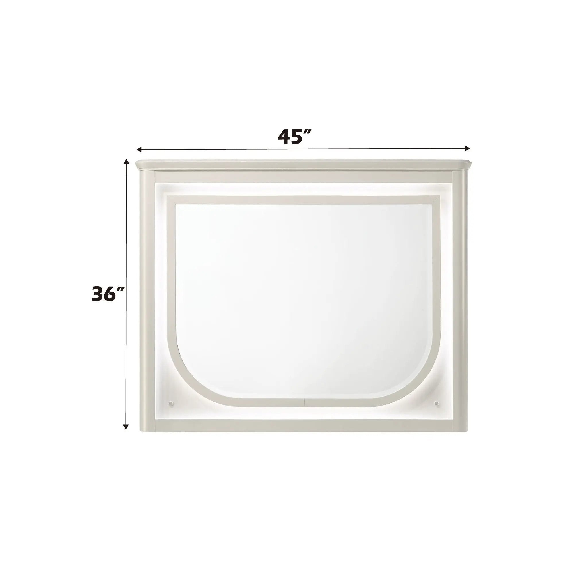 Laveda - Mirror With LED - White by Unique Piece Furniture