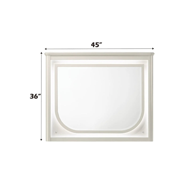 Laveda - Mirror With LED - White by Unique Piece Furniture