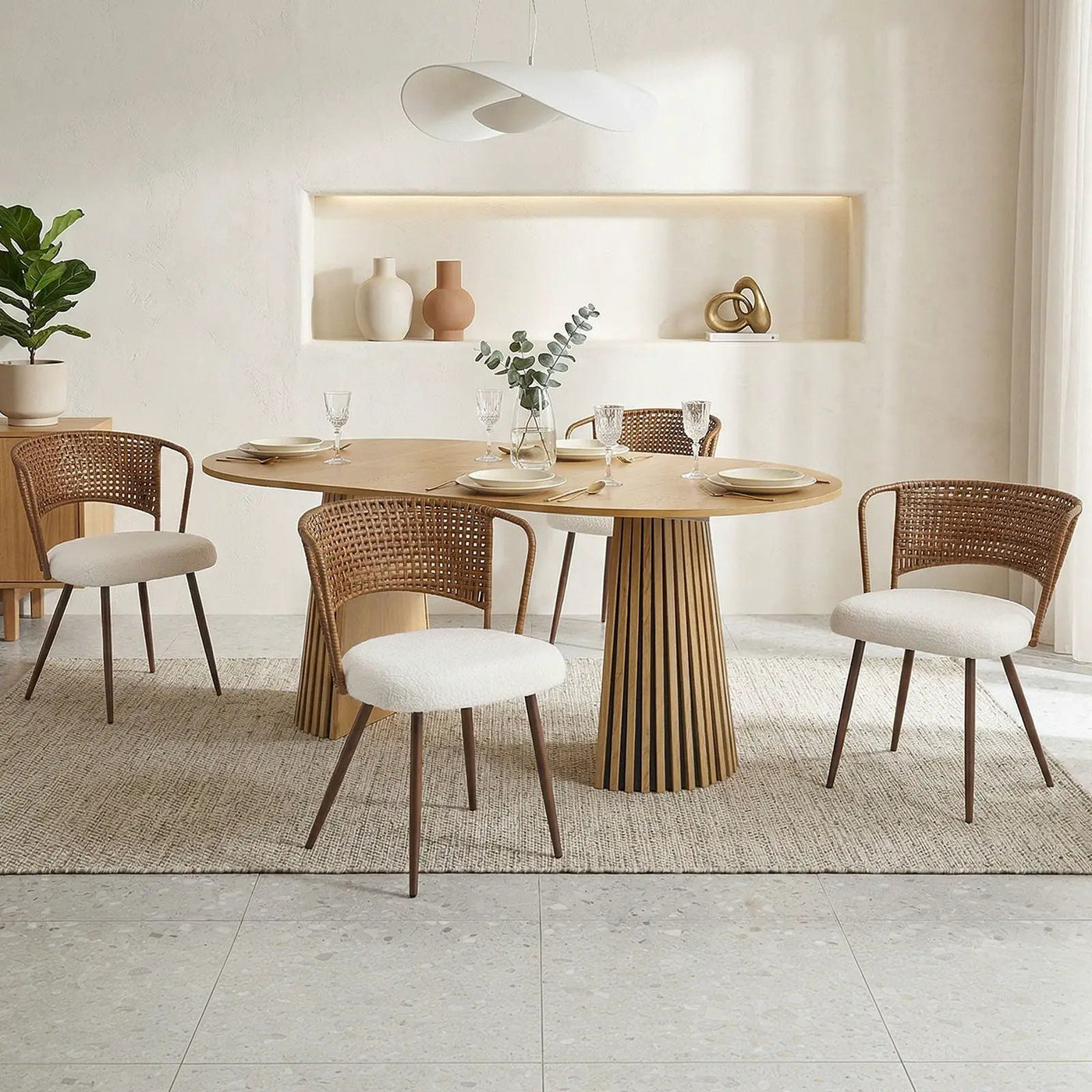 Farmhouse Style Wicker Dining Chair by HouseOfZazla