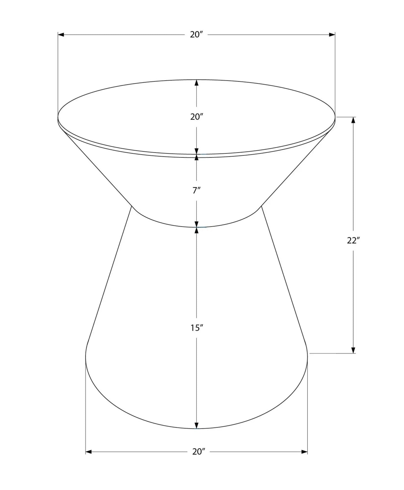 Drum Accent Side Table, Contemporary & Modern Elegant Design by HouseOfZazla