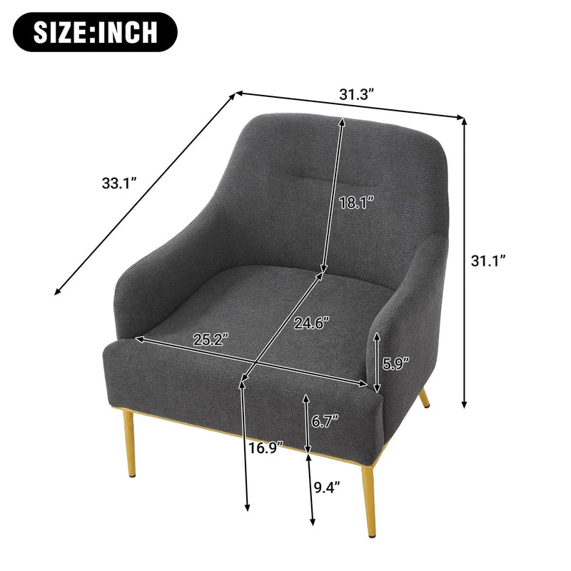Modern Elegance Accent Chair With Curved Backrest by HouseOfZazla