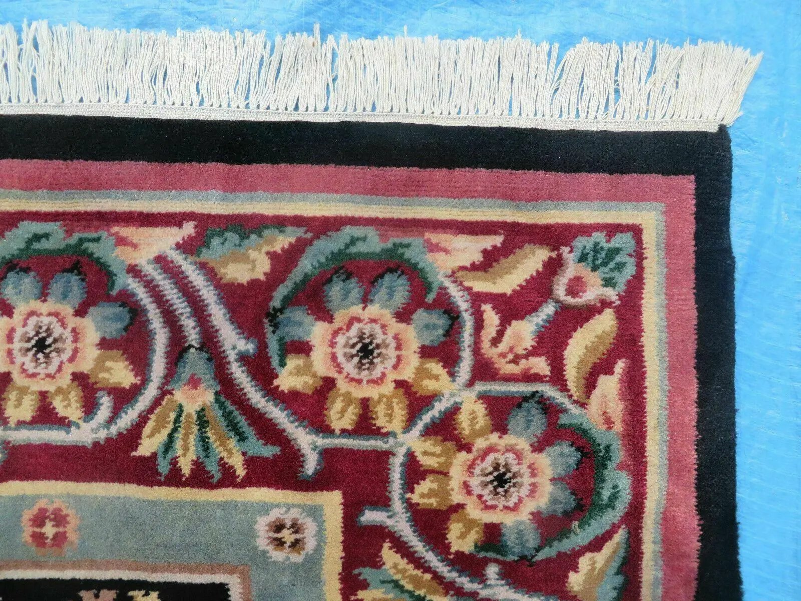 9' X 12' Decorative Chinese Aubusson Hand Knotted Pile Wool Rug Black Nice by Jewel Rugs