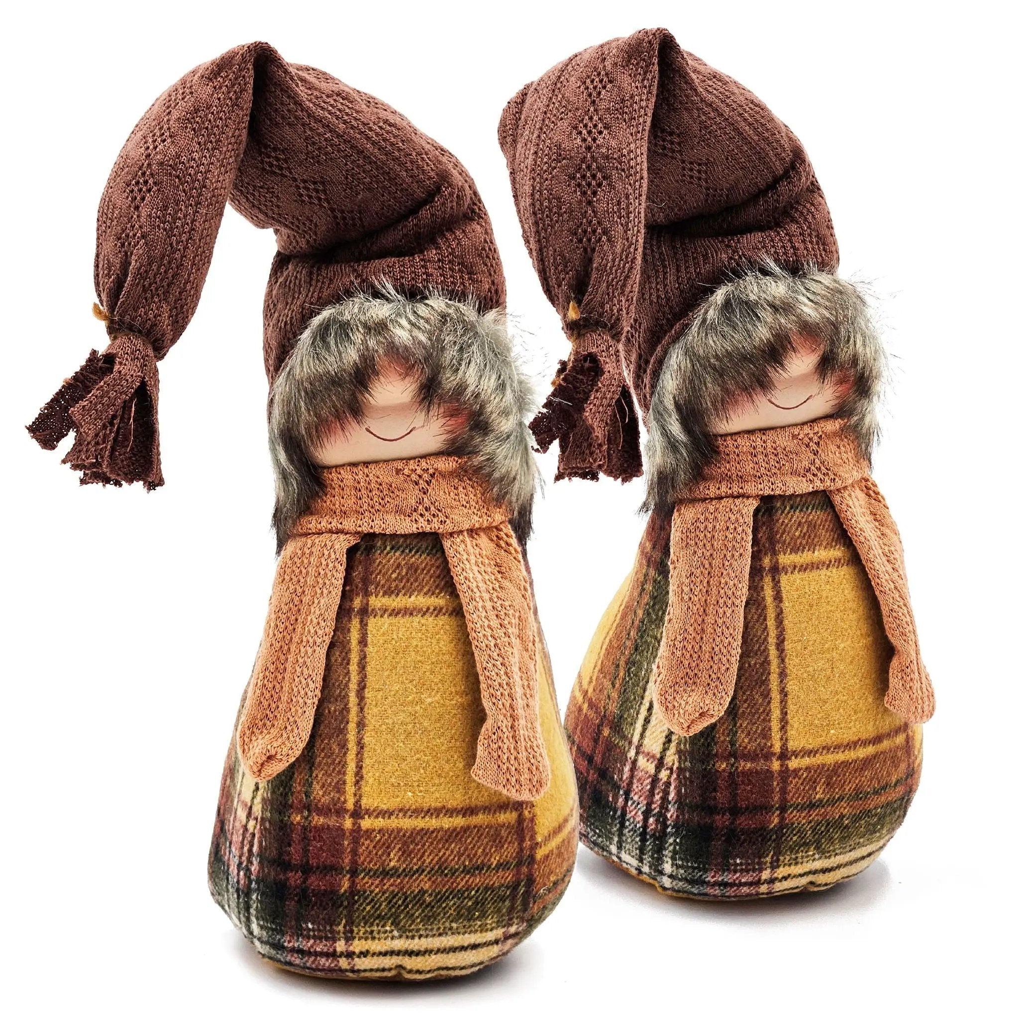 Gnomes Decorations For Fall Thanksgiving Table Decorations (Set of 2) - Brown / Yellow by Unique Piece Furniture
