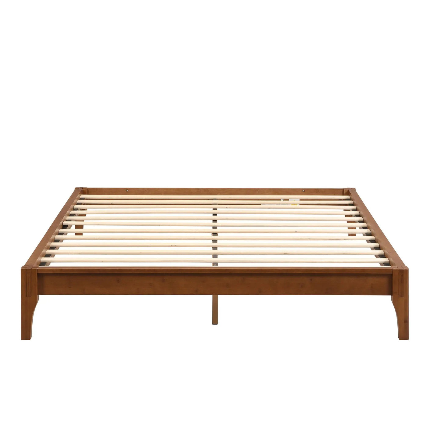Solid Dry Bamboo Platform Bed Frame, With Slat Support by HouseOfZazla