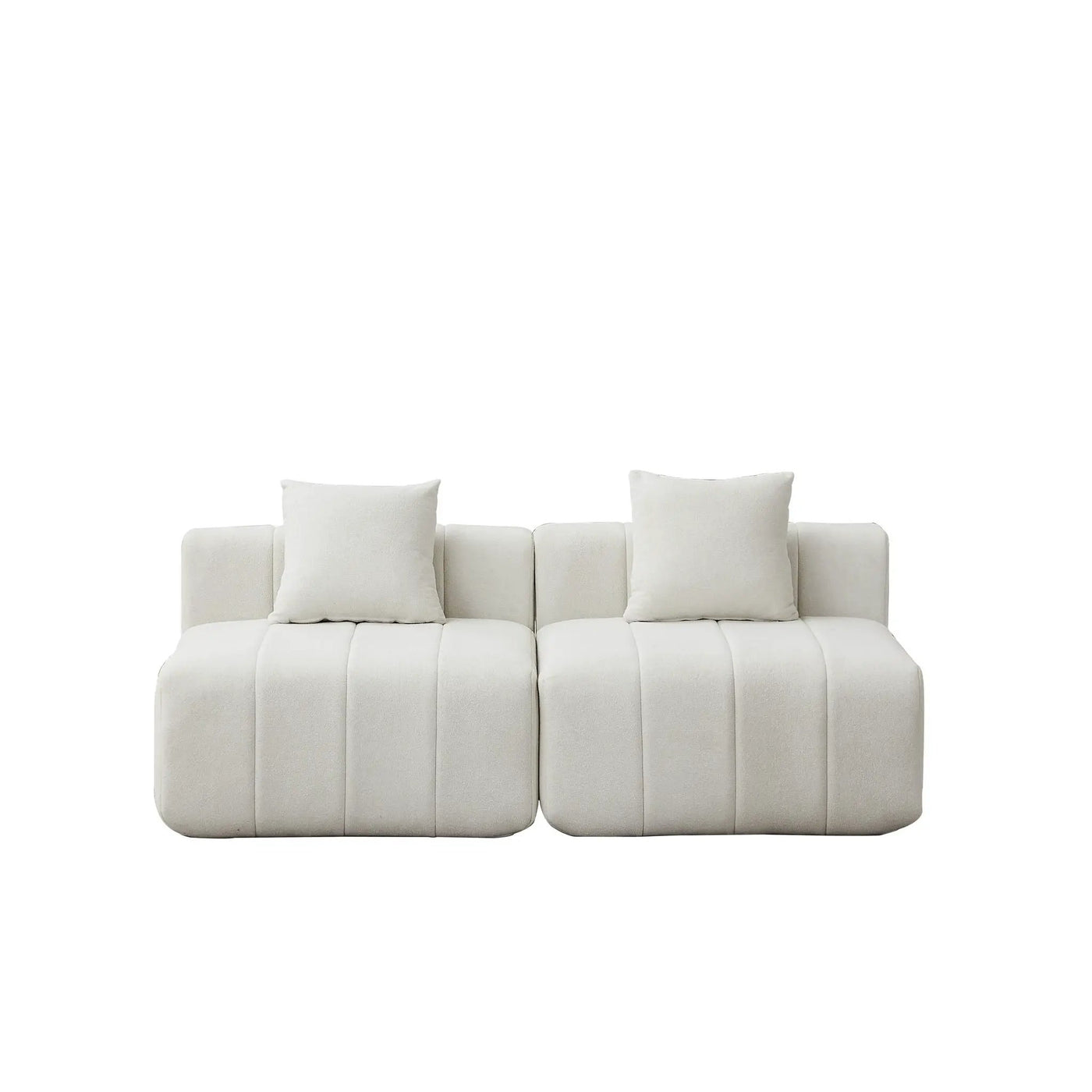 Modular Sectional Sofa With 2 Pillows, Symmetrical Design by HouseOfZazla