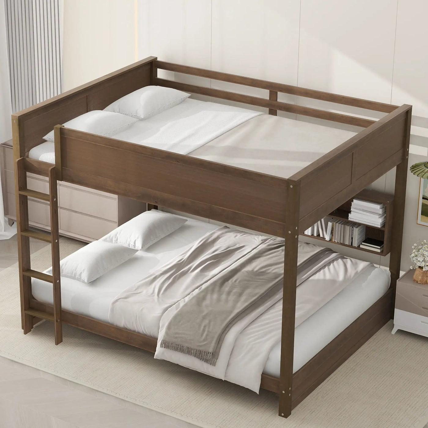 Bunk Bed With Storage Cabinets And USB Ports by HouseOfZazla