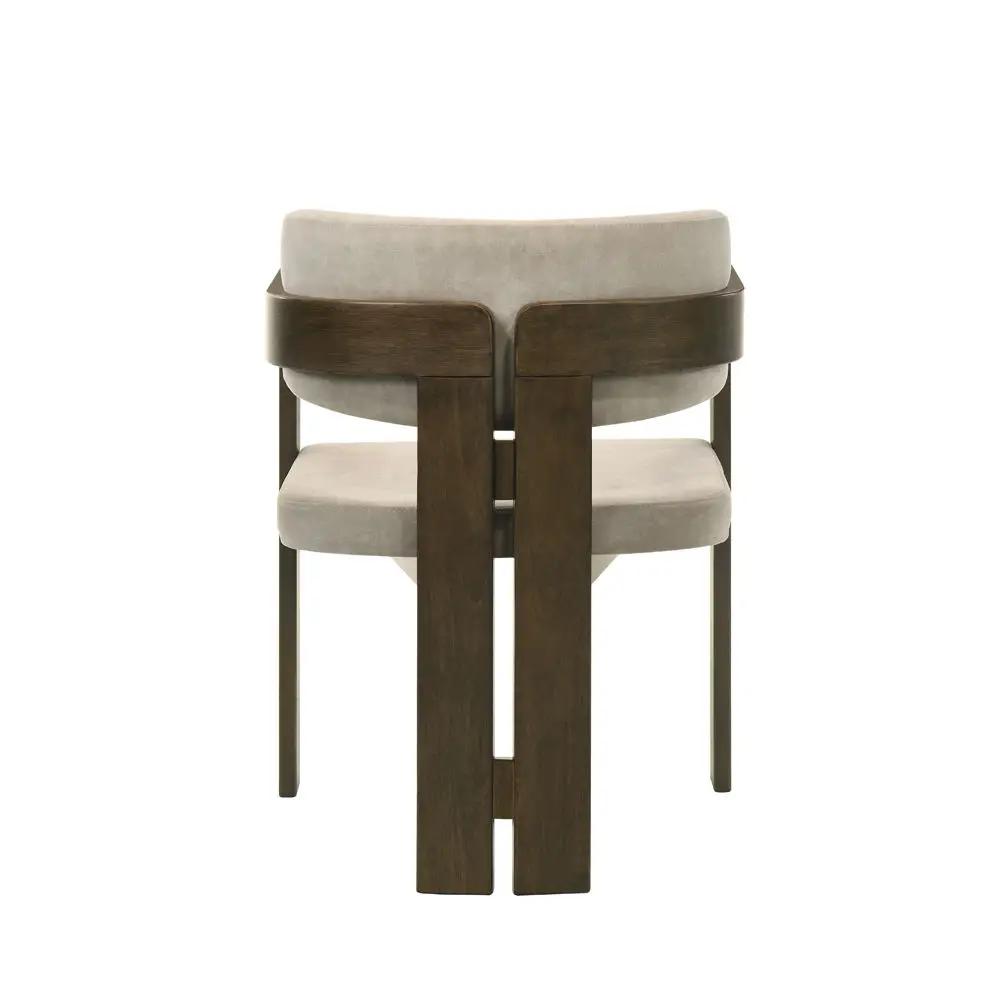 Destin - Side Chair - Light Gray Fabric & Walnut by Unique Piece Furniture