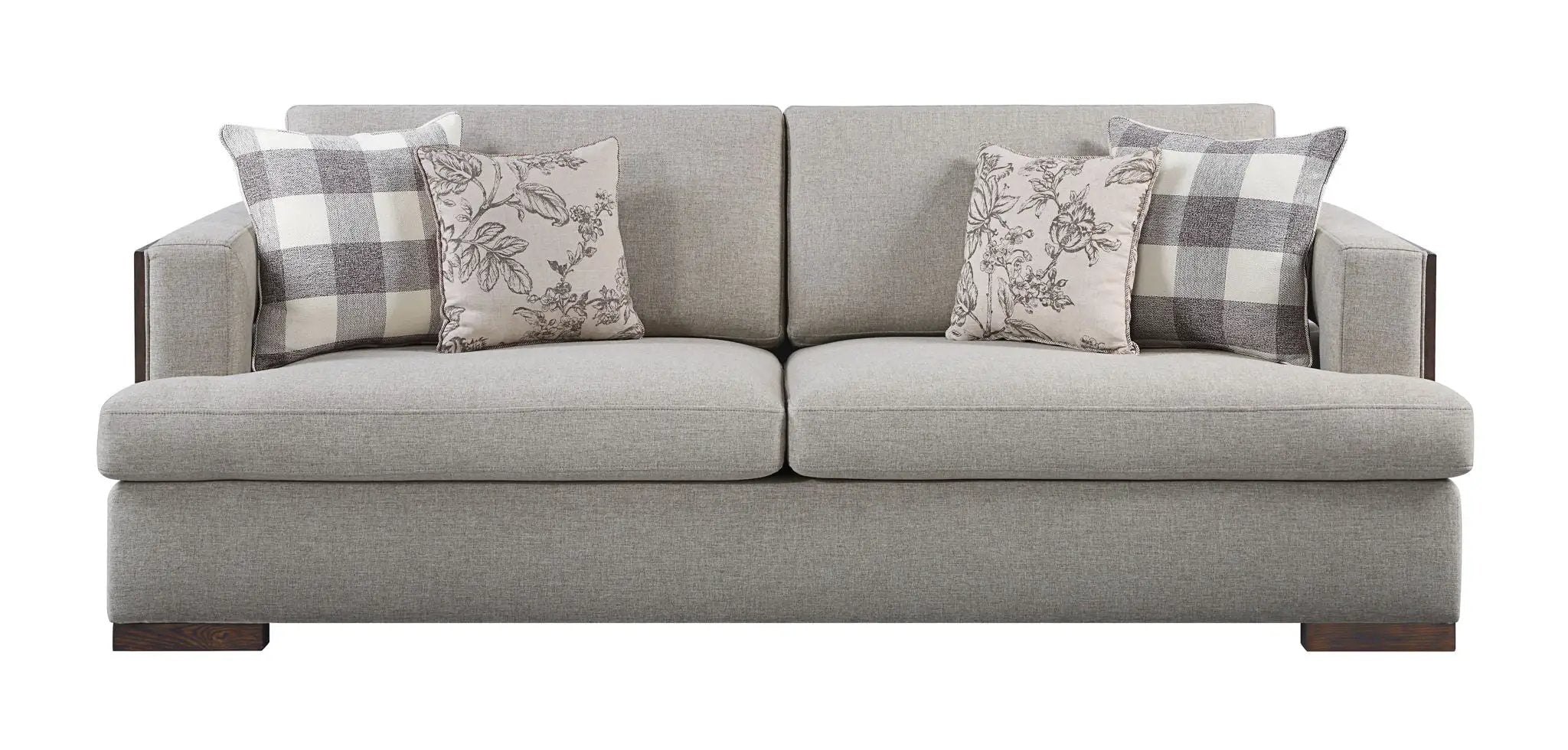 Niamey - Sofa With 4 Toss Pillows - Walnut by Unique Piece Furniture