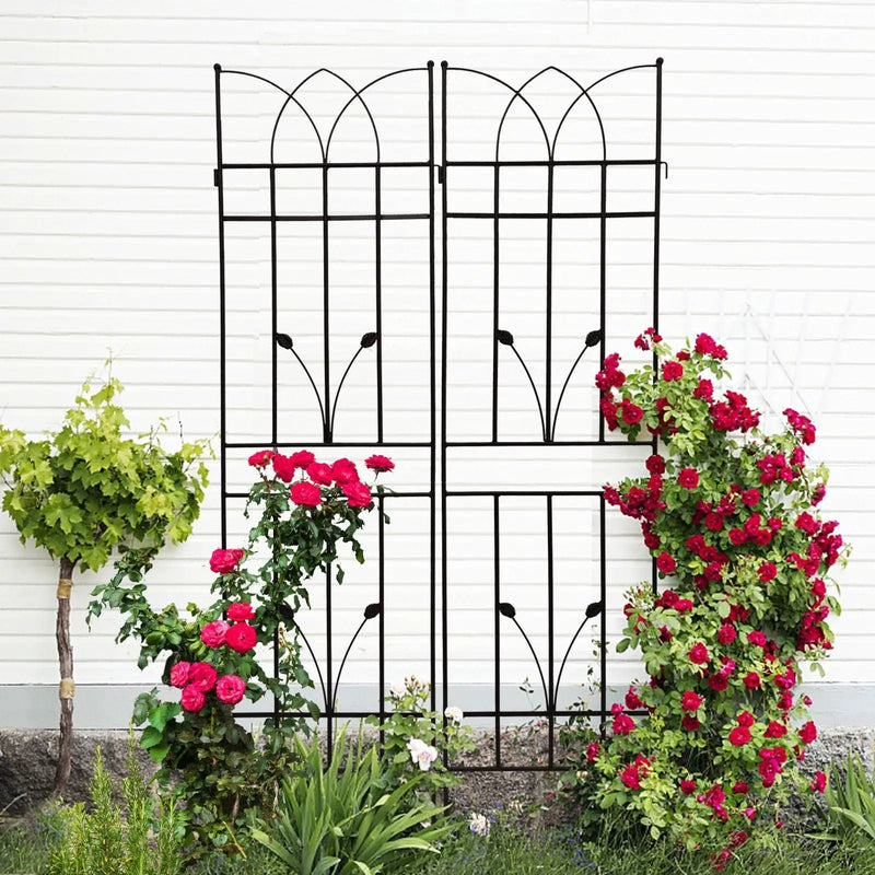Metal Garden Trellis Rustproof For Climbing Plants Outdoor Flower Support by HouseOfZazla