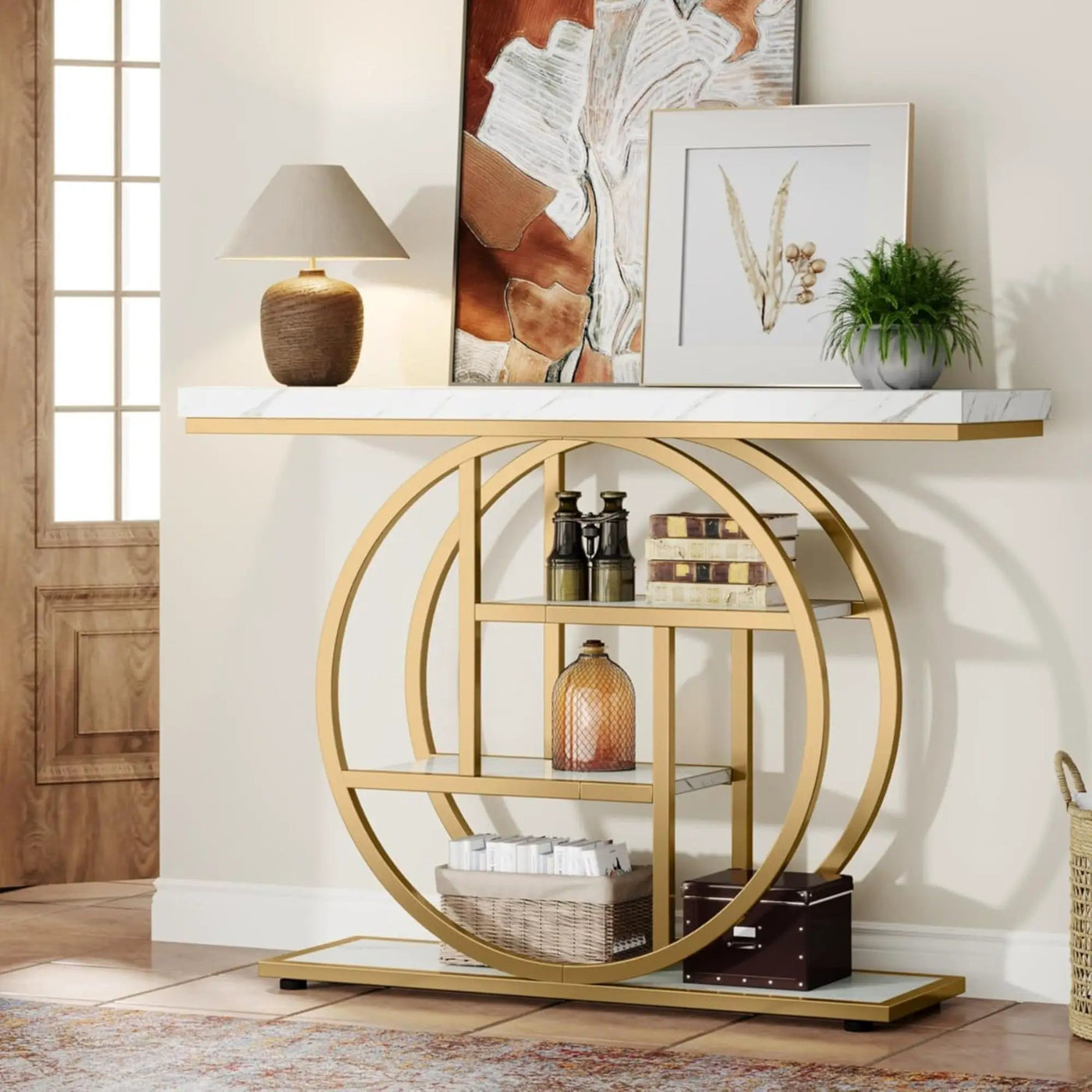 Console Table With 4 Tier Design For Living Hallway by HouseOfZazla