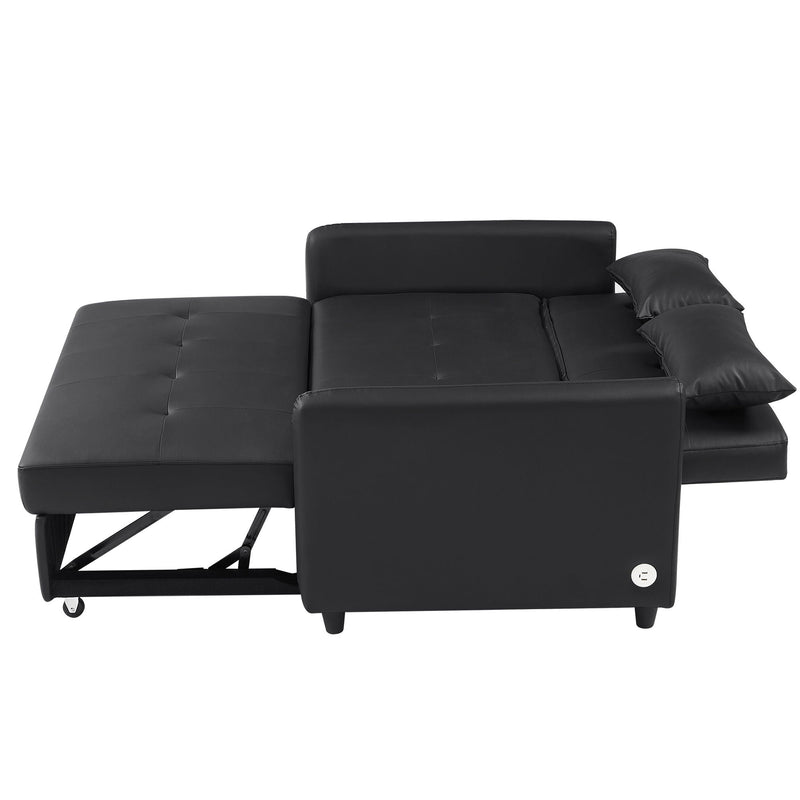 Convertible Sleeper Sofa Bed With 3 USB Ports by HouseOfZazla