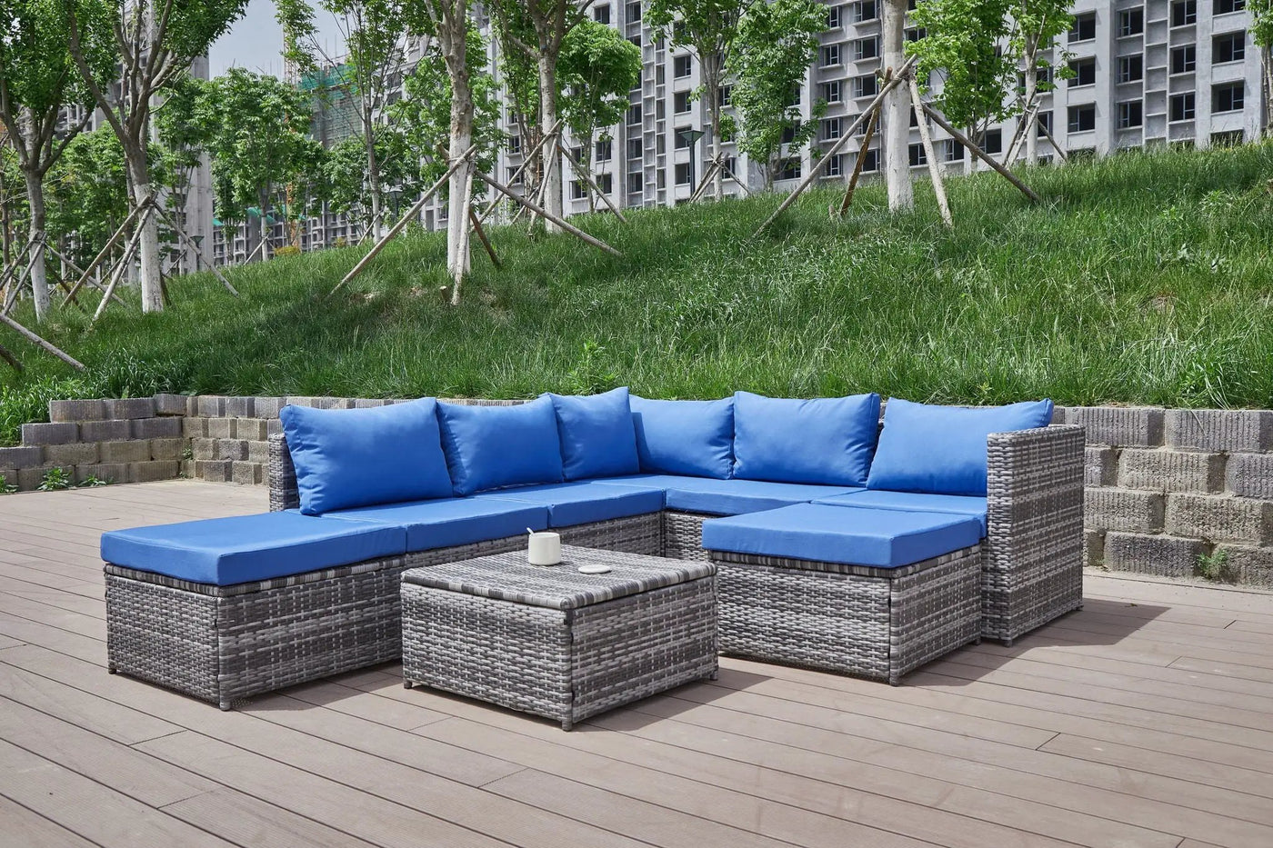 Patio Sofa With Cushions by HouseOfZazla