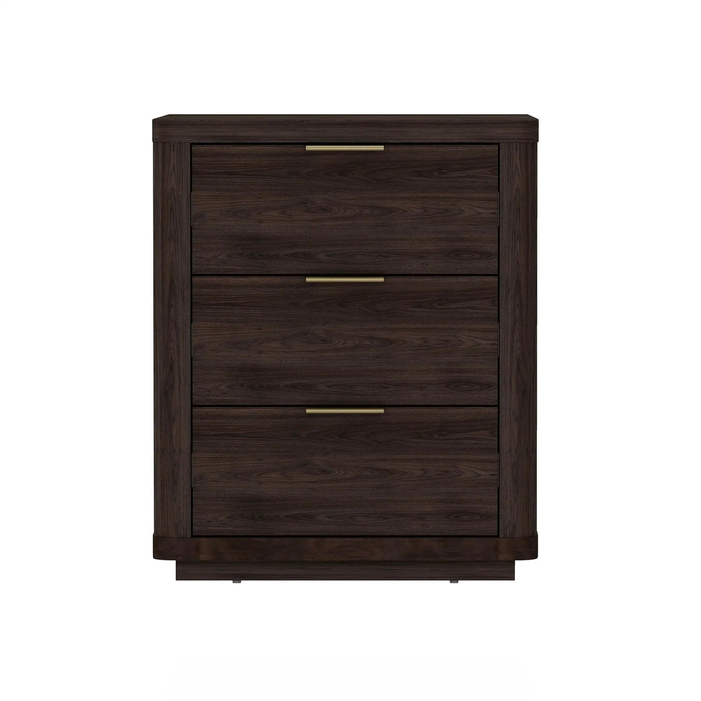 Evelyn - Nightstand With 3 Drawers, Smooth Rounded Edges by HouseOfZazla